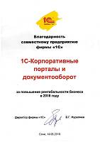 Благодарность за повышение рентабельности бизнеса